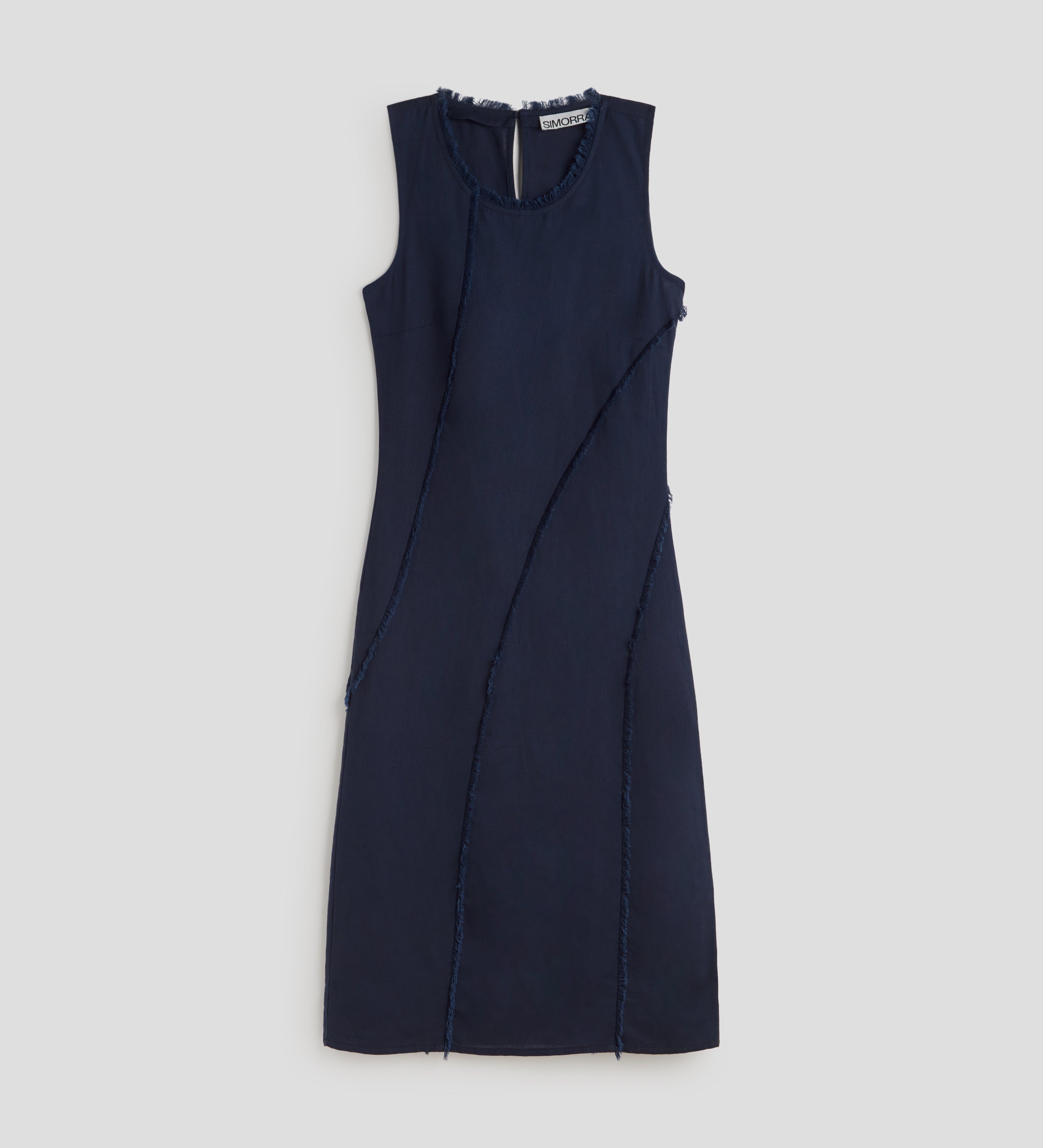 Vestido midi desflecados