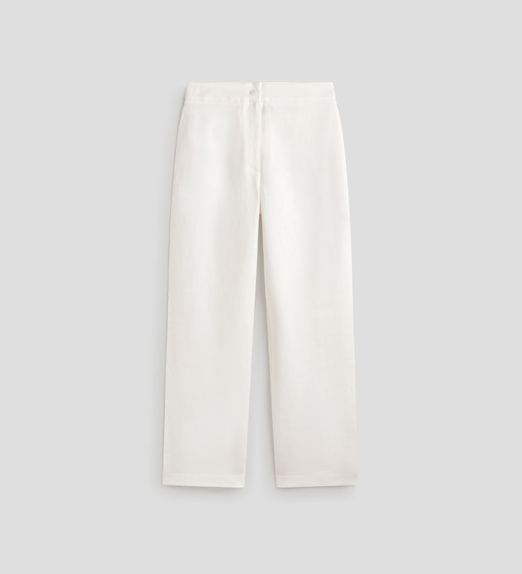 Pantalón recto lino