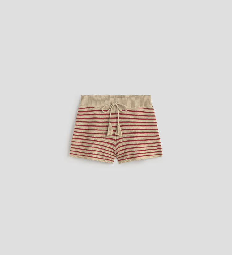 Striped tricot shorts