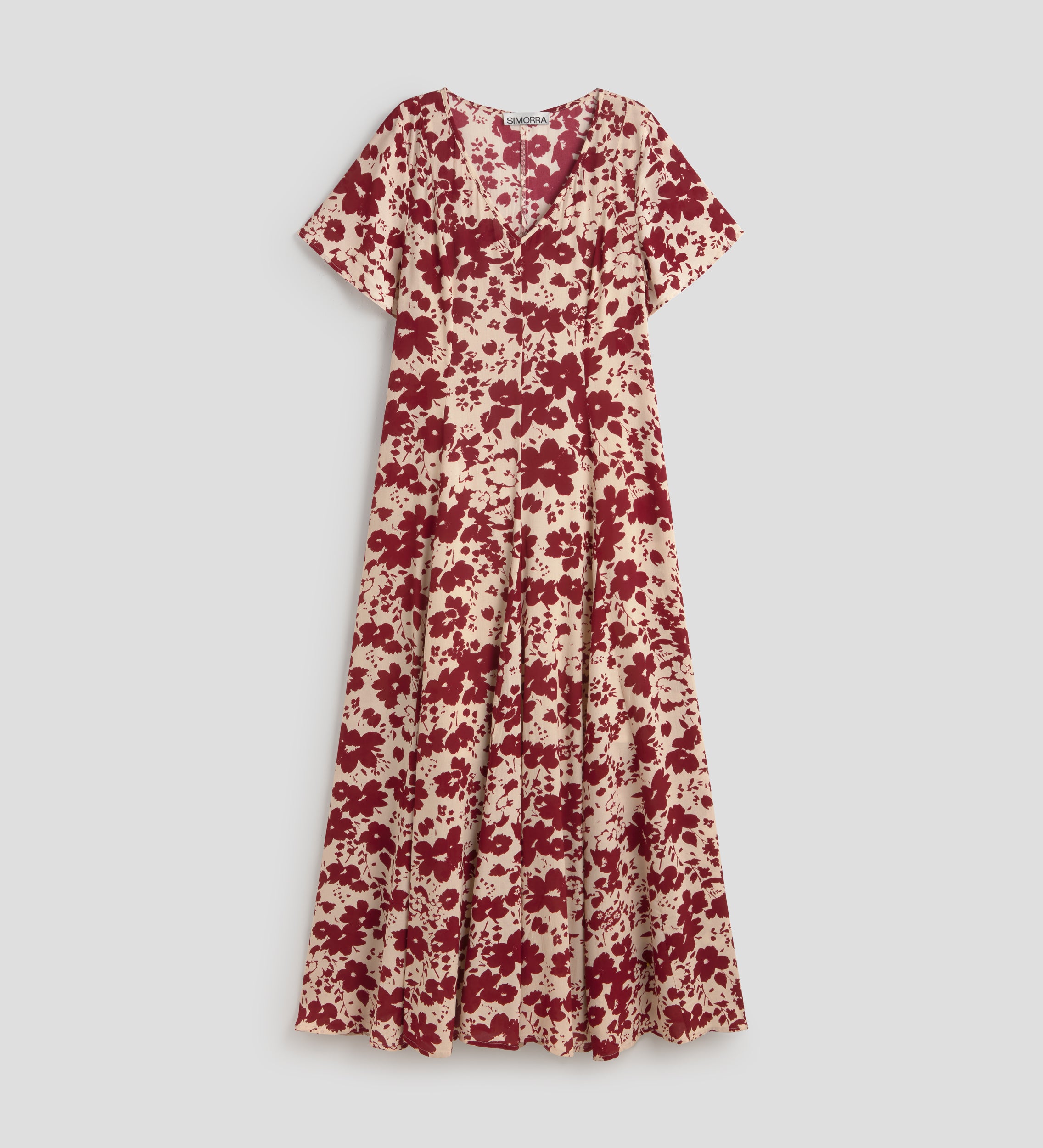 Vestido estampado pico