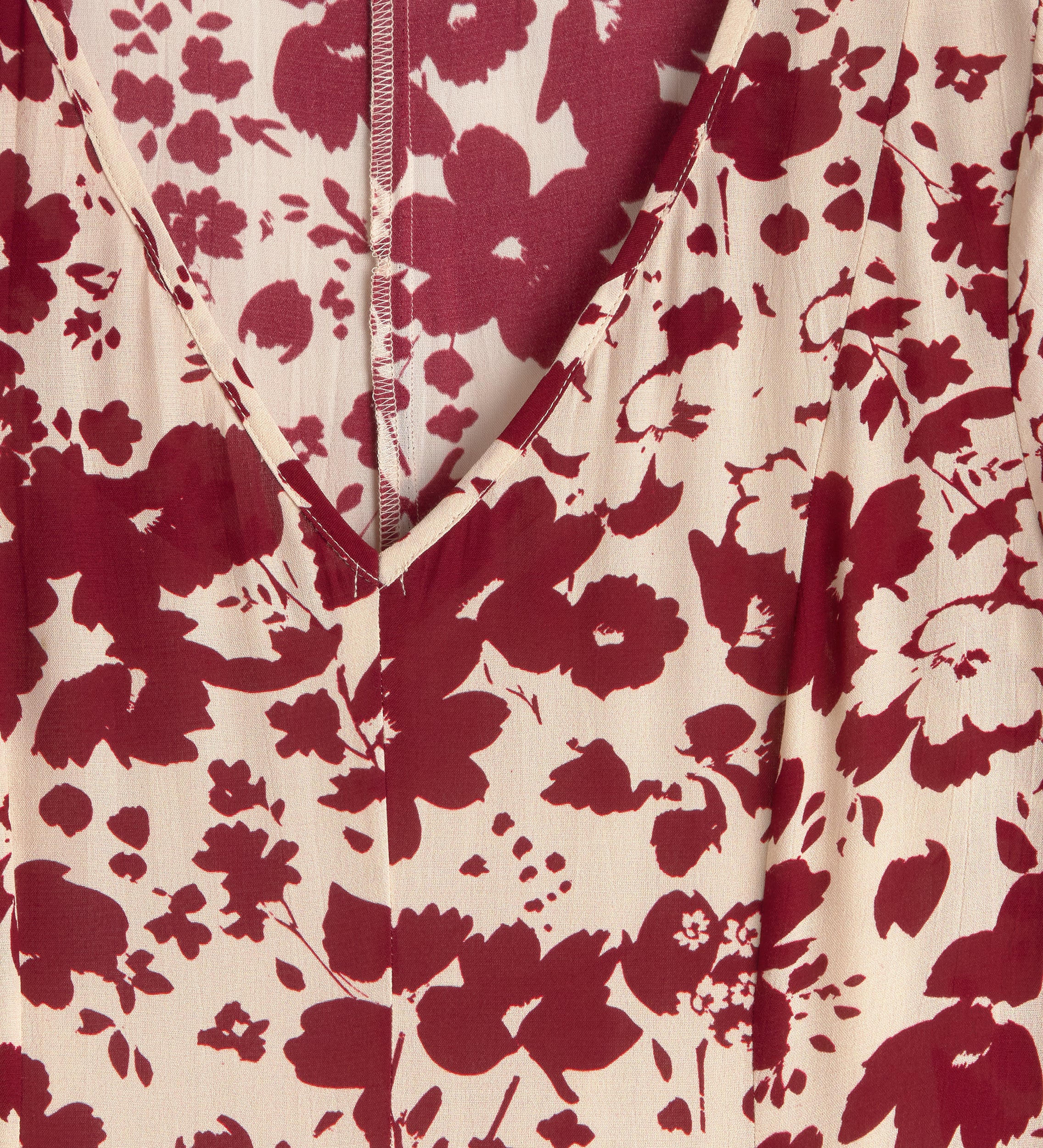 Vestido estampado pico