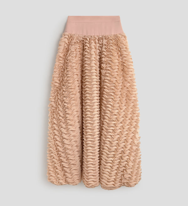 Long flared skirt