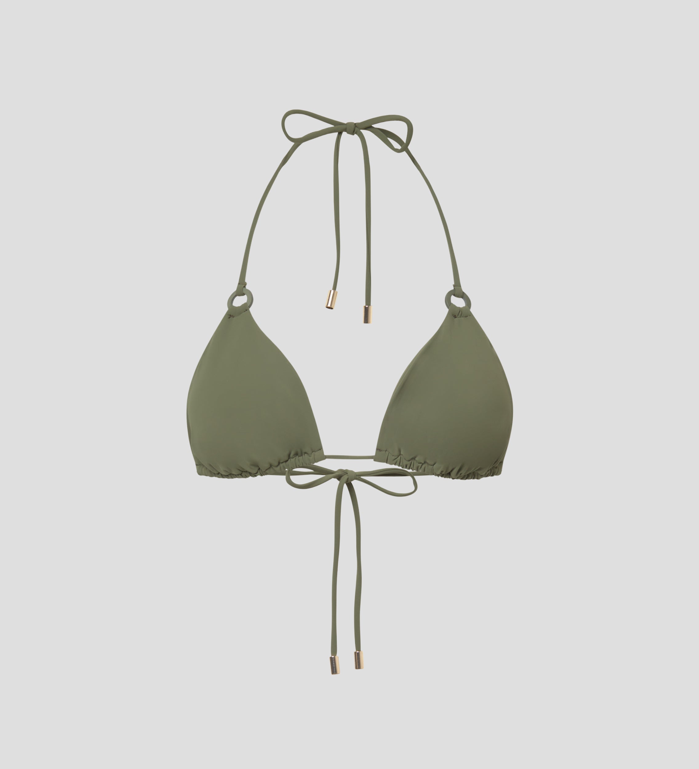 Top de bikini tejido liso