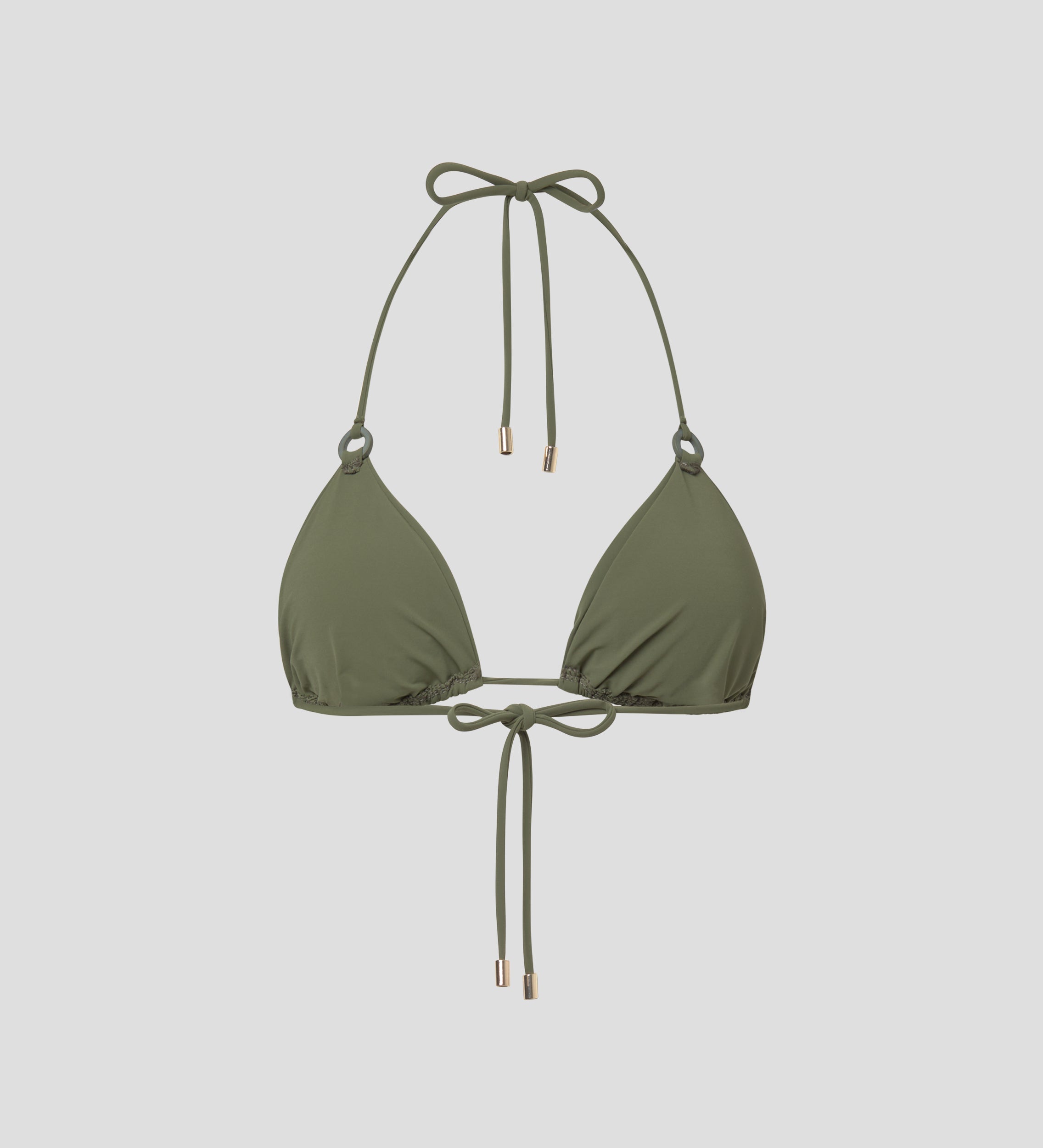 Top de bikini tejido liso