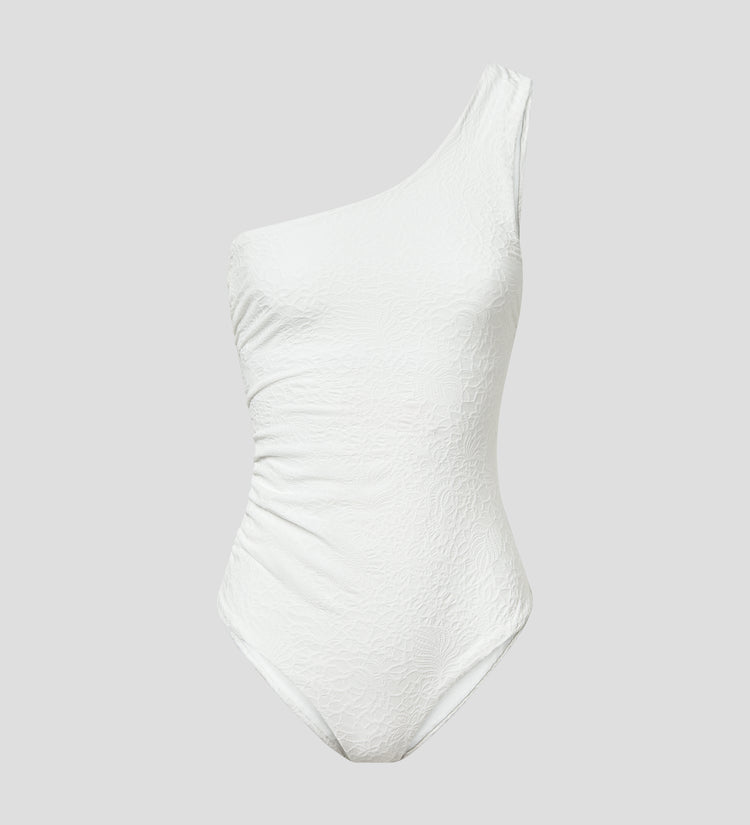 Asymmetrical neckline swimsuit