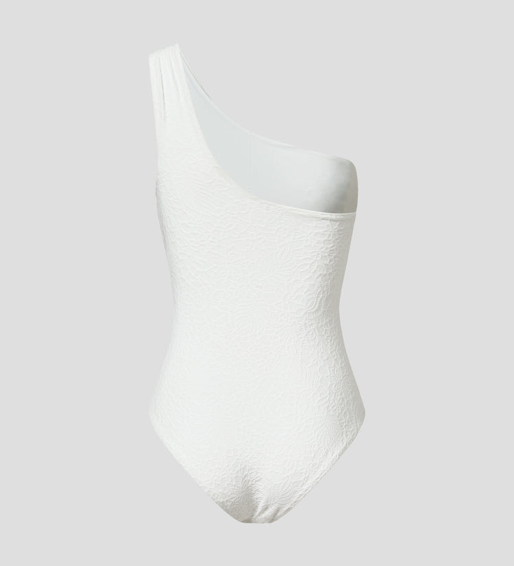 Asymmetrical neckline swimsuit