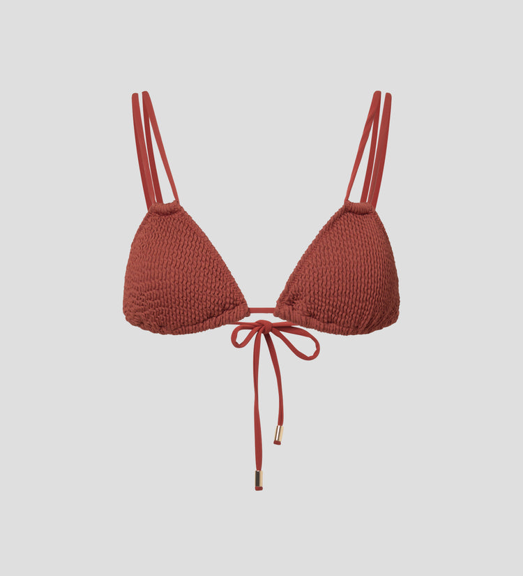 Haut de bikini texturé