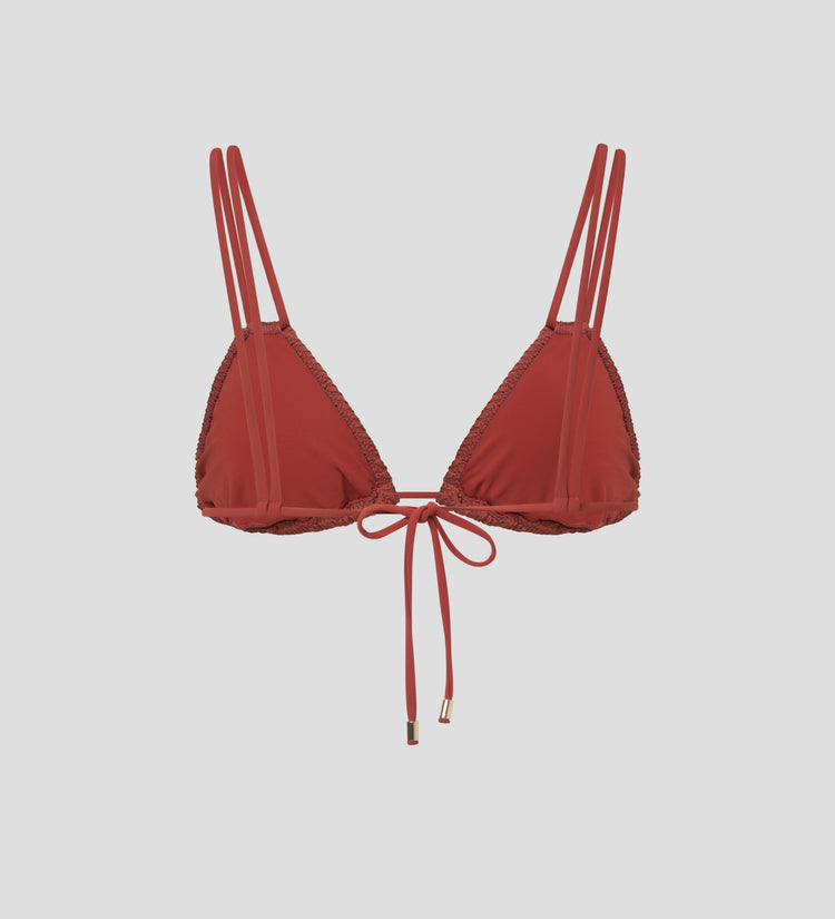 Haut de bikini texturé