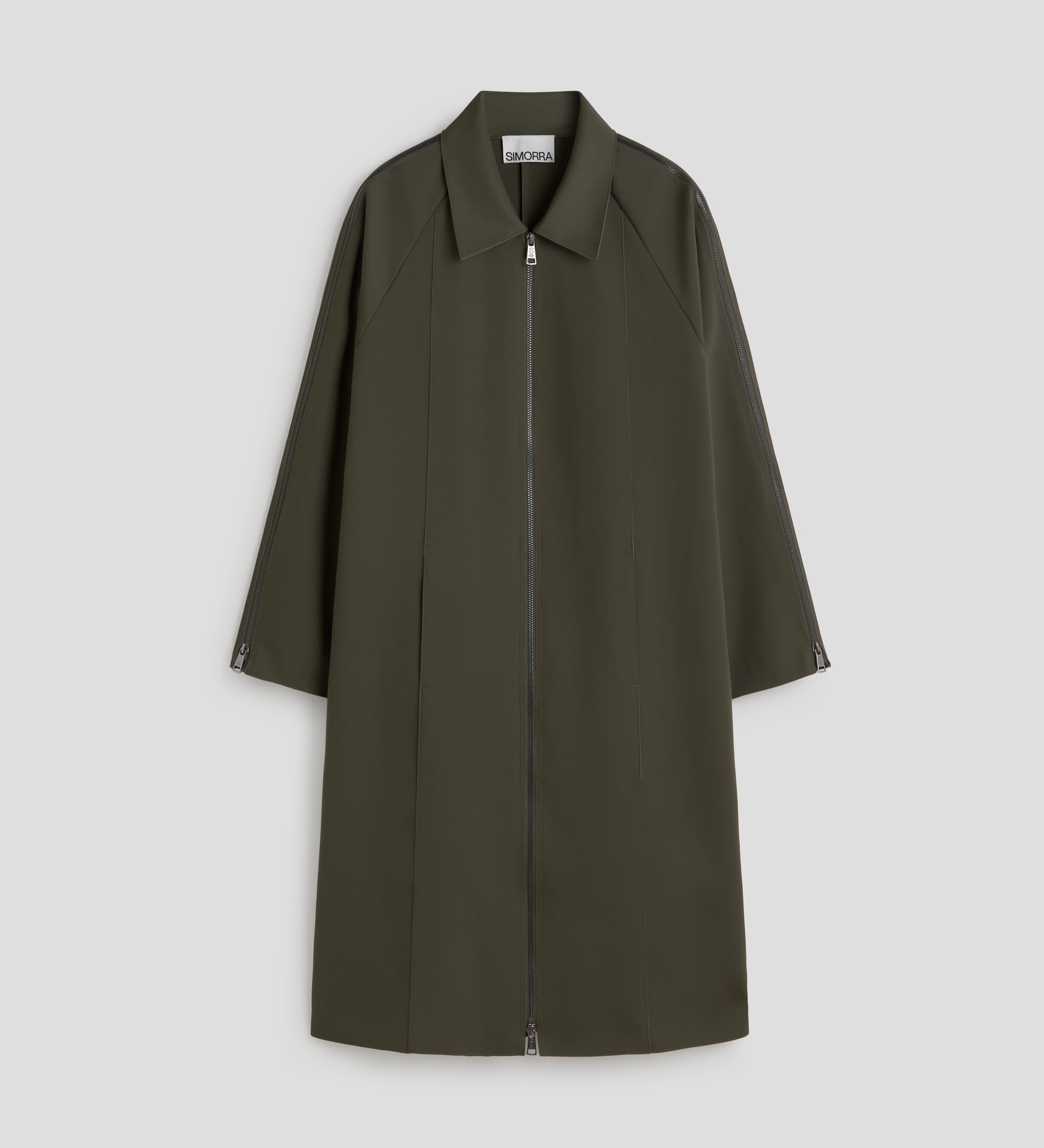 Neoprene trench coat