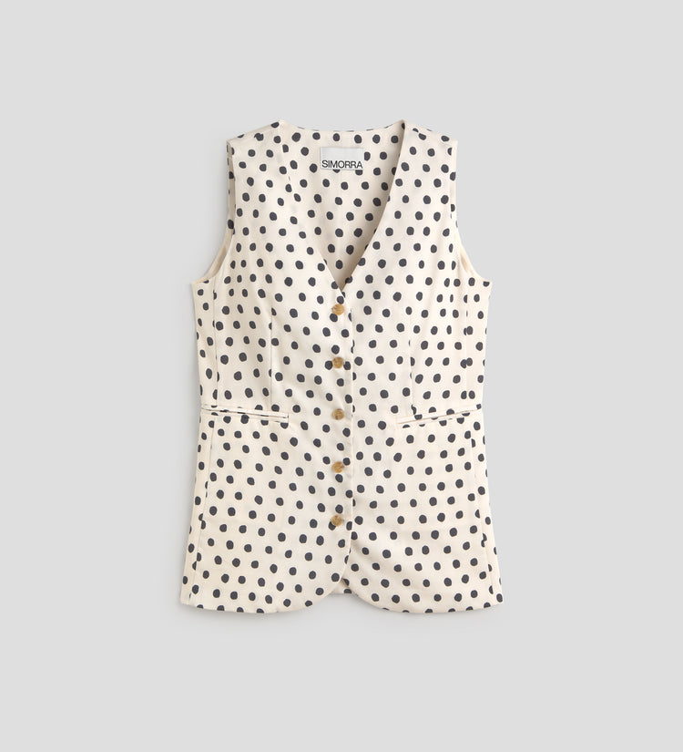 Polka dot vest