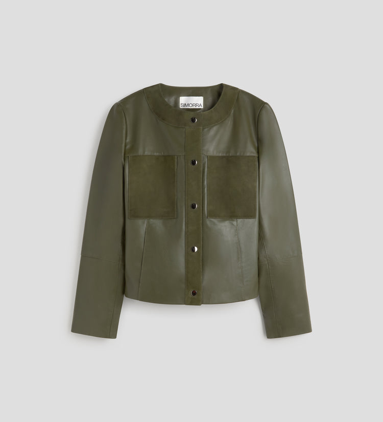 Chaqueta napa detalles ante