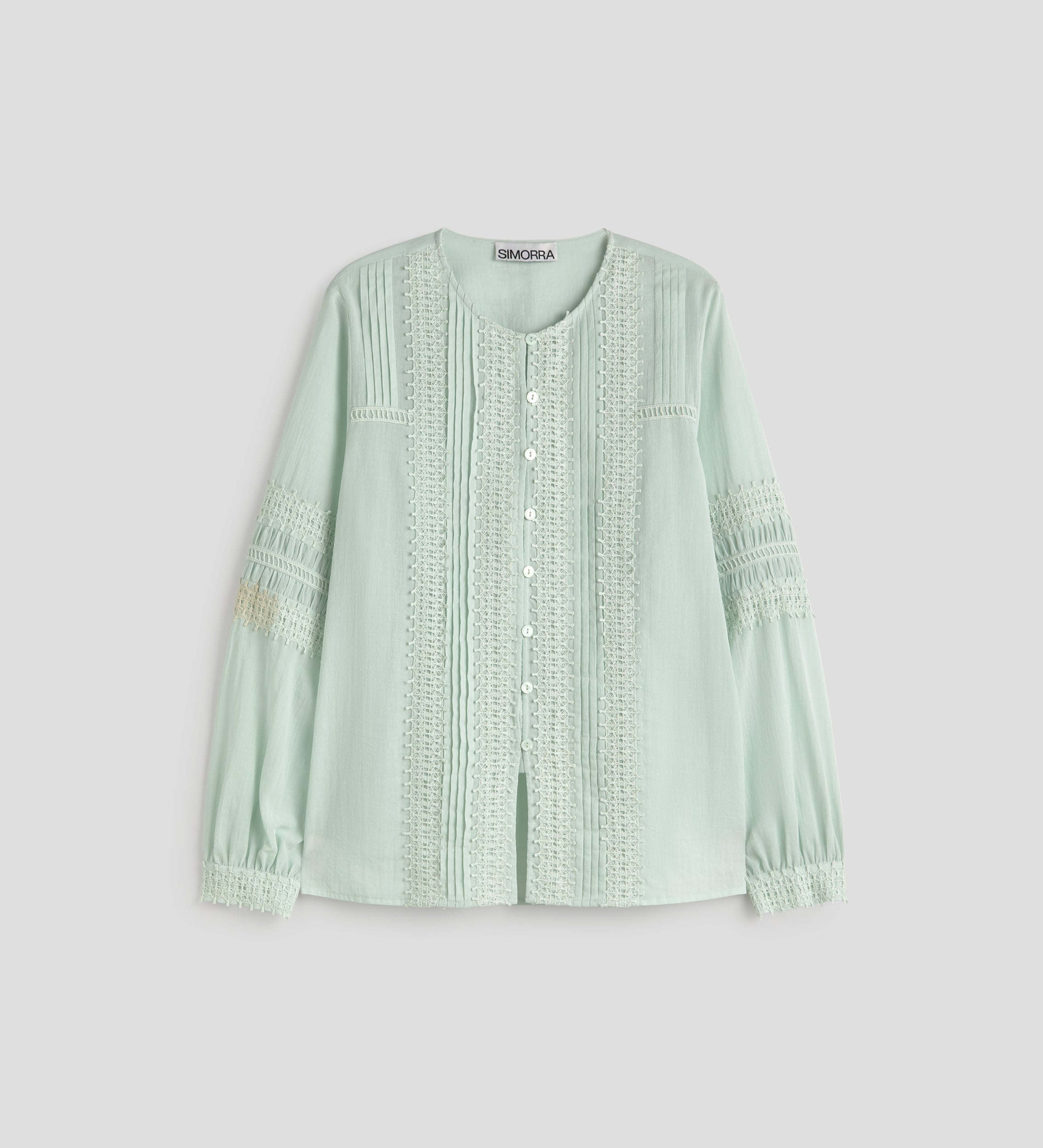 Blouse with trim