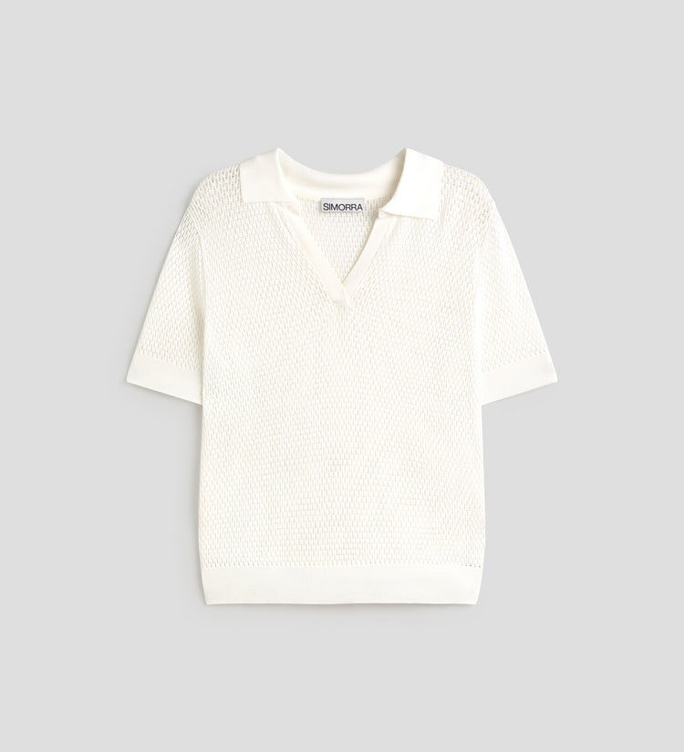 Polo knit top