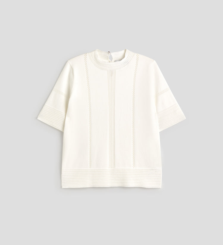 Top maille col montant