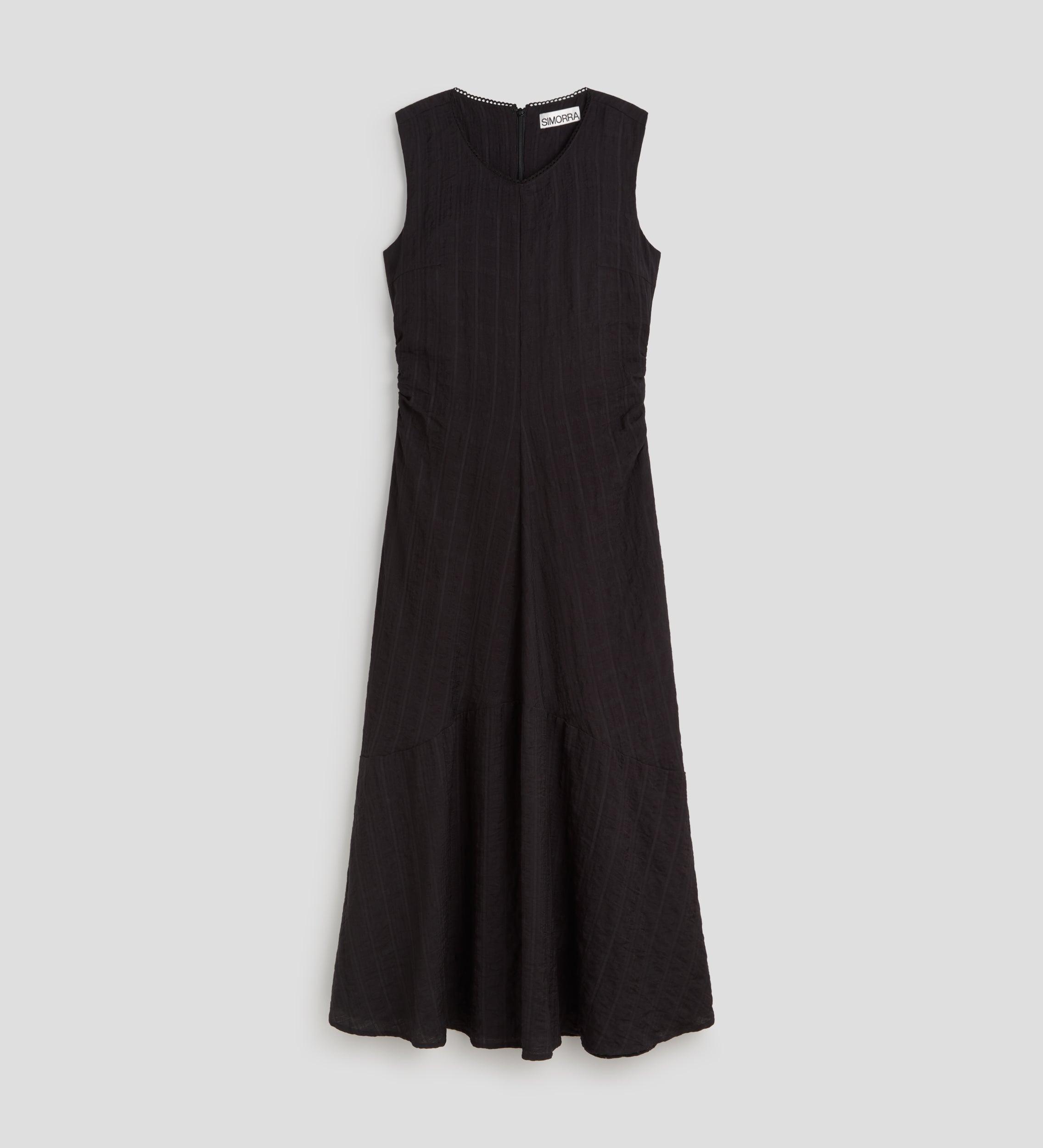 Robe midi froncée
