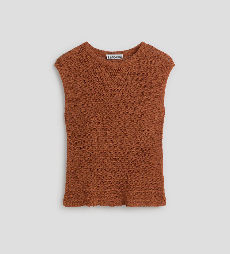 Top maille ajourée