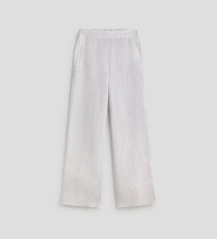 Pantalon large lin
