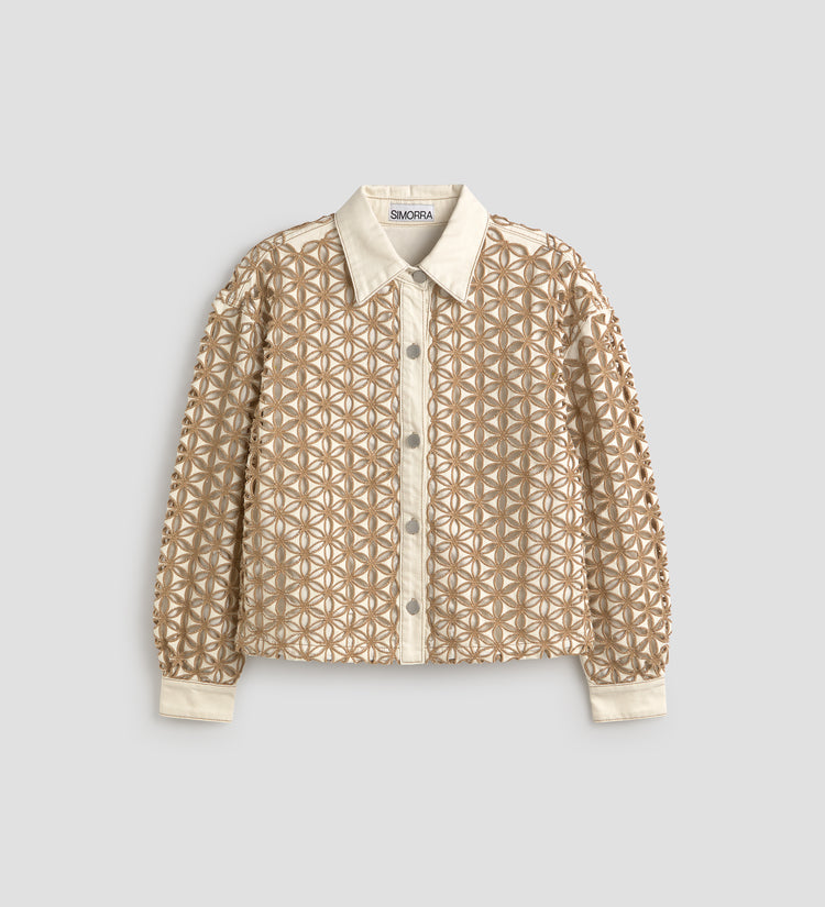 Denim embroidery jacket 