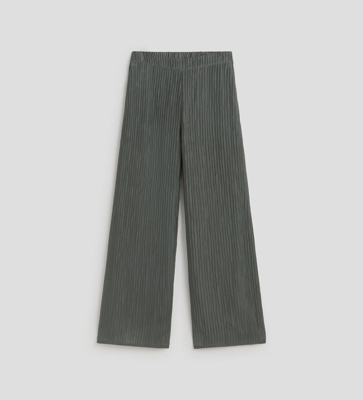 Pantalon large texturé