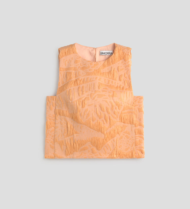 Top court en jacquard