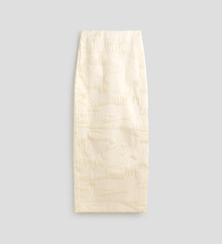 Jacquard pencil skirt
