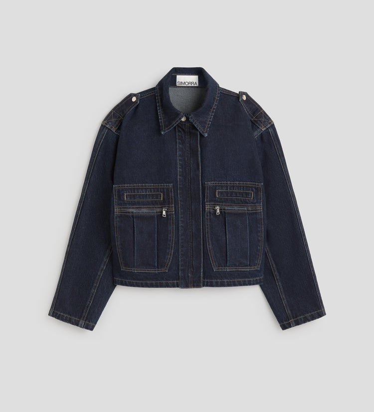 Veste en jean poches