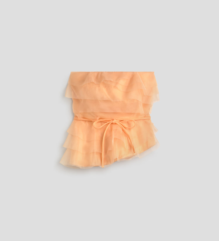 Top palabra honor organza