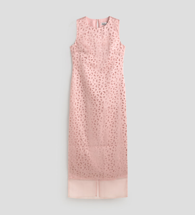 Vestido satén troquelado