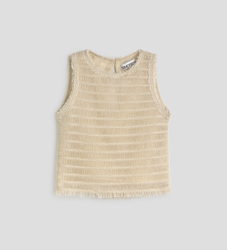 Top maille fantaisie
