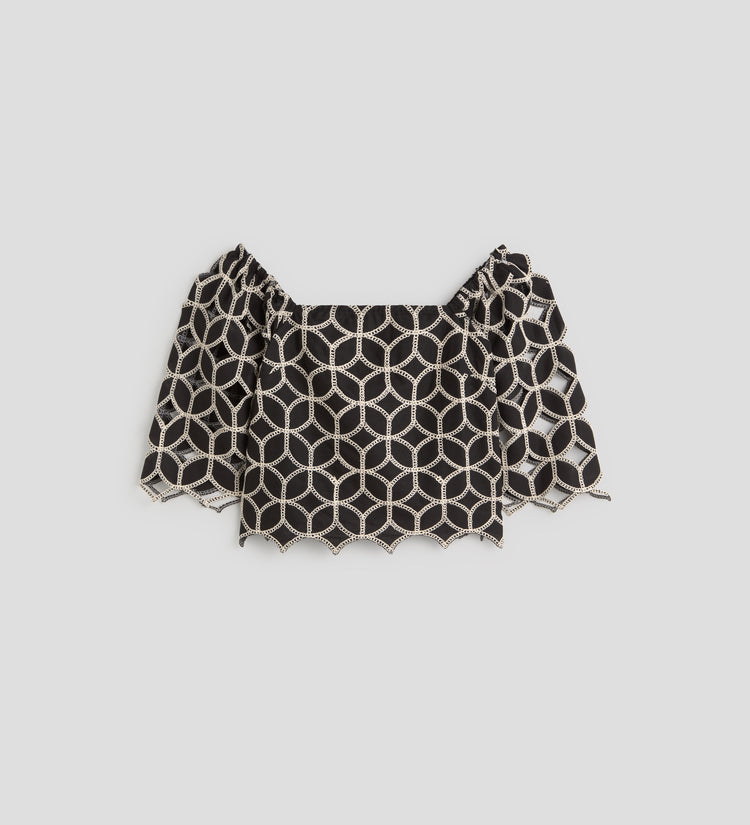 Crop top brodé