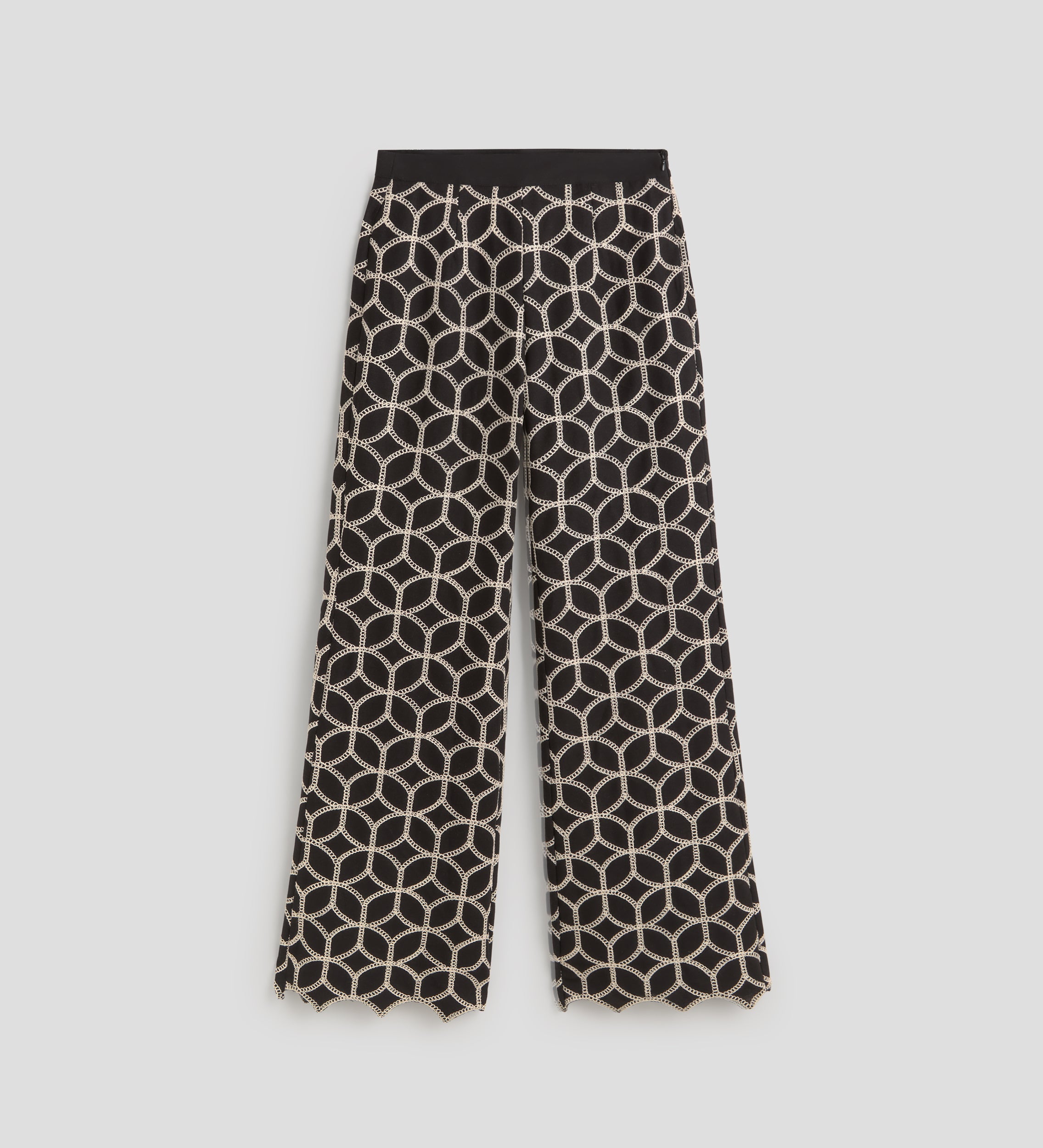 Pantalón palazzo bordado