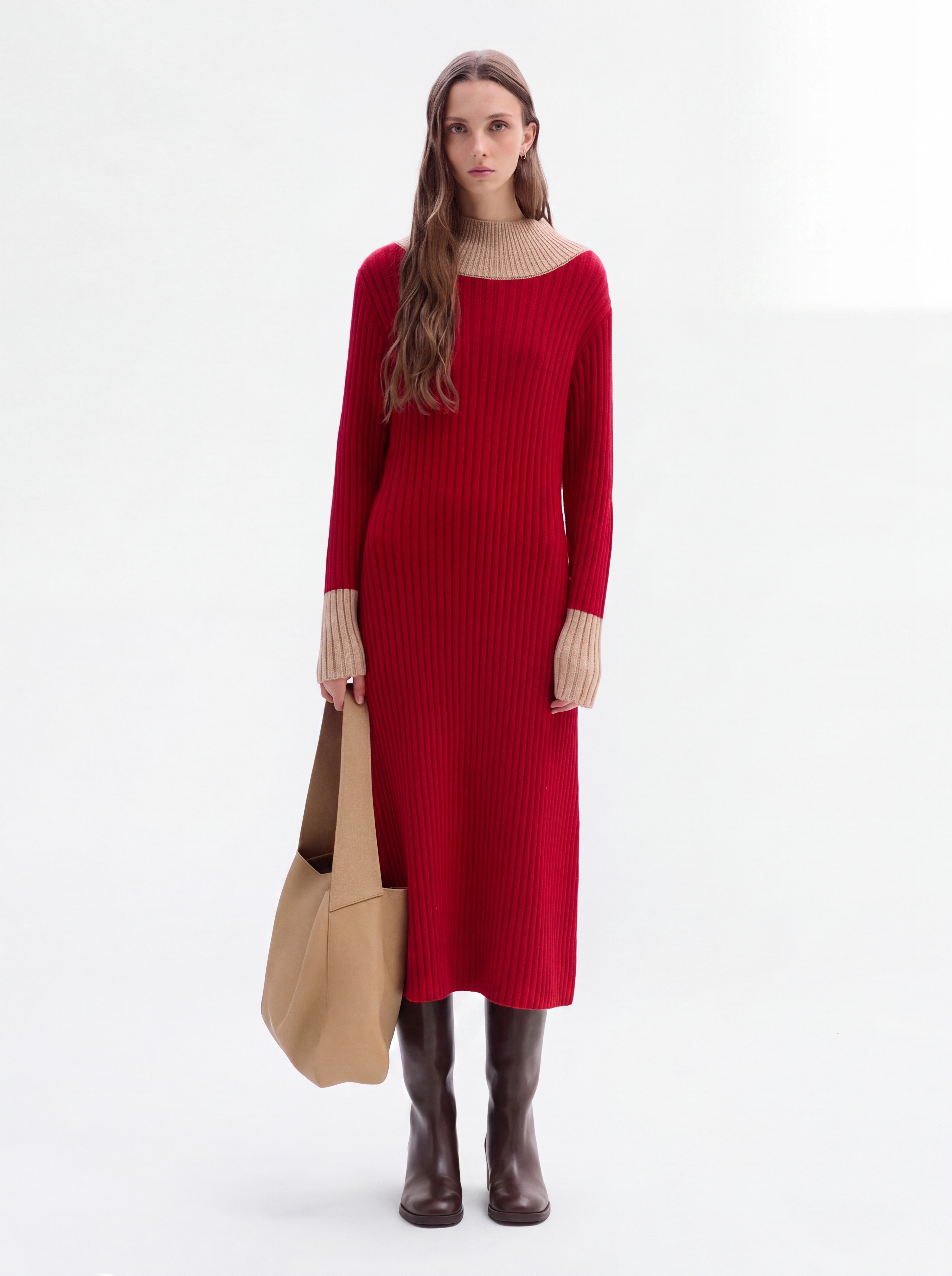 Ribbed knit dress