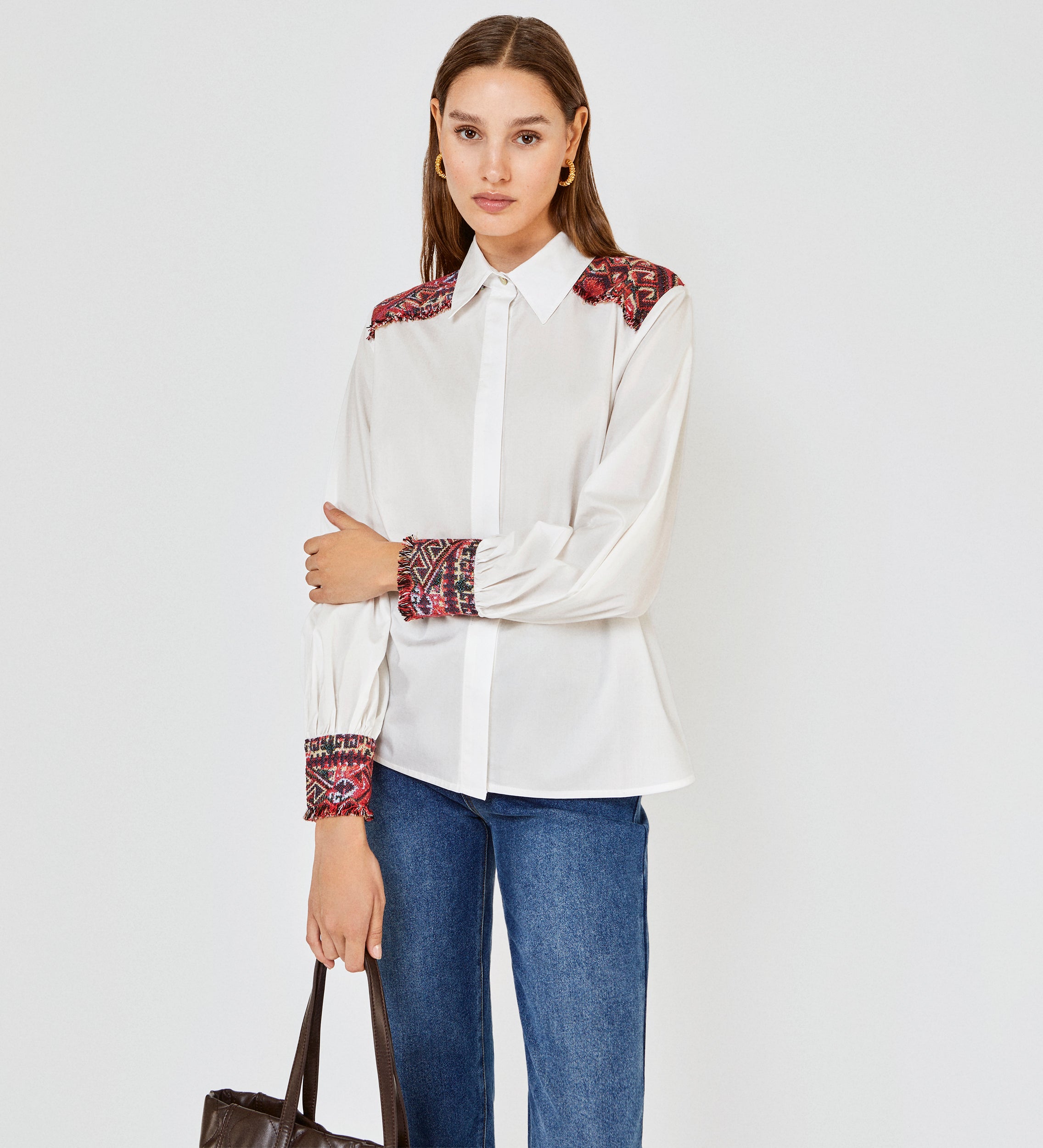 Camisa algodón jacquard