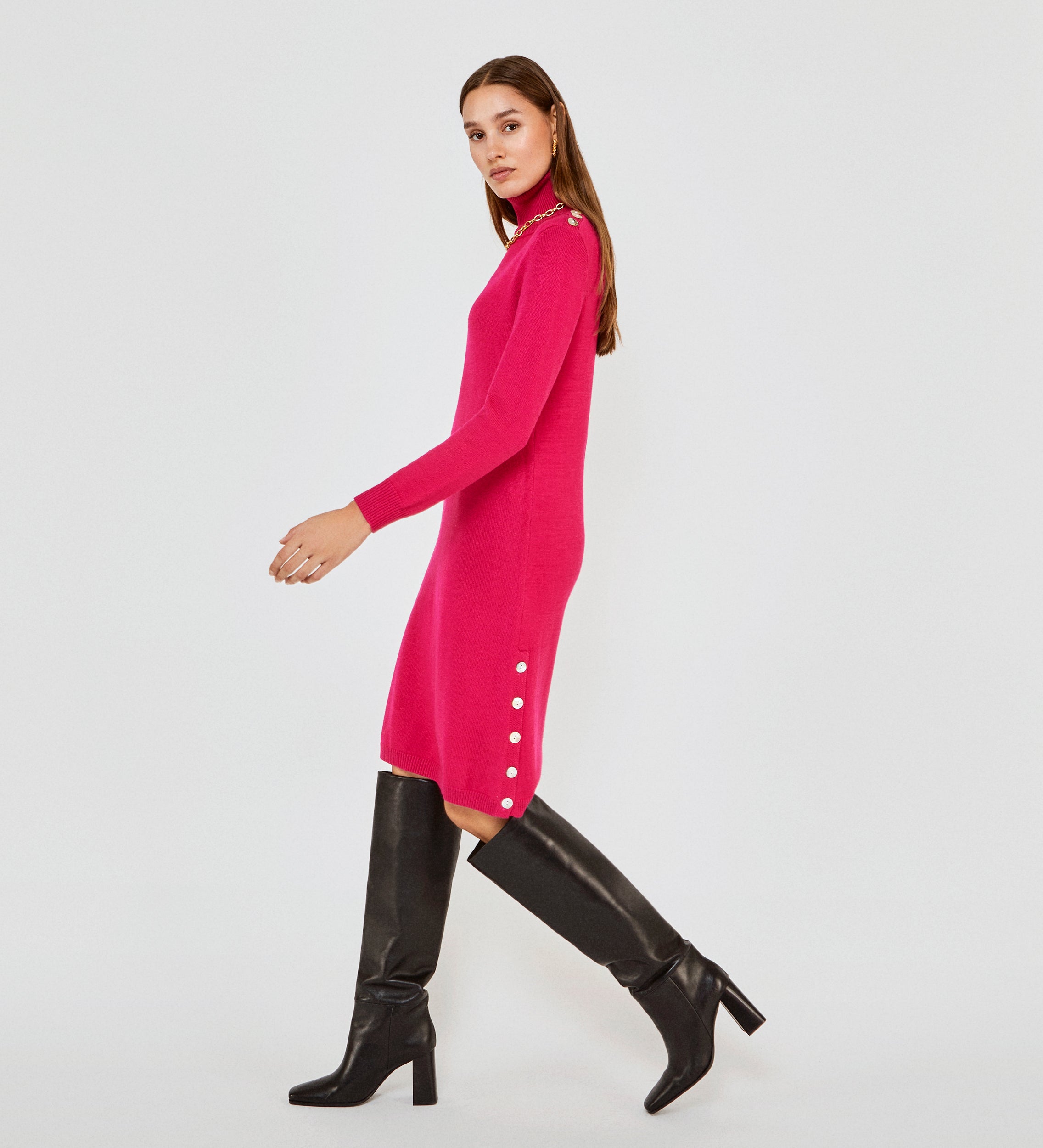 Vestido cuello alto