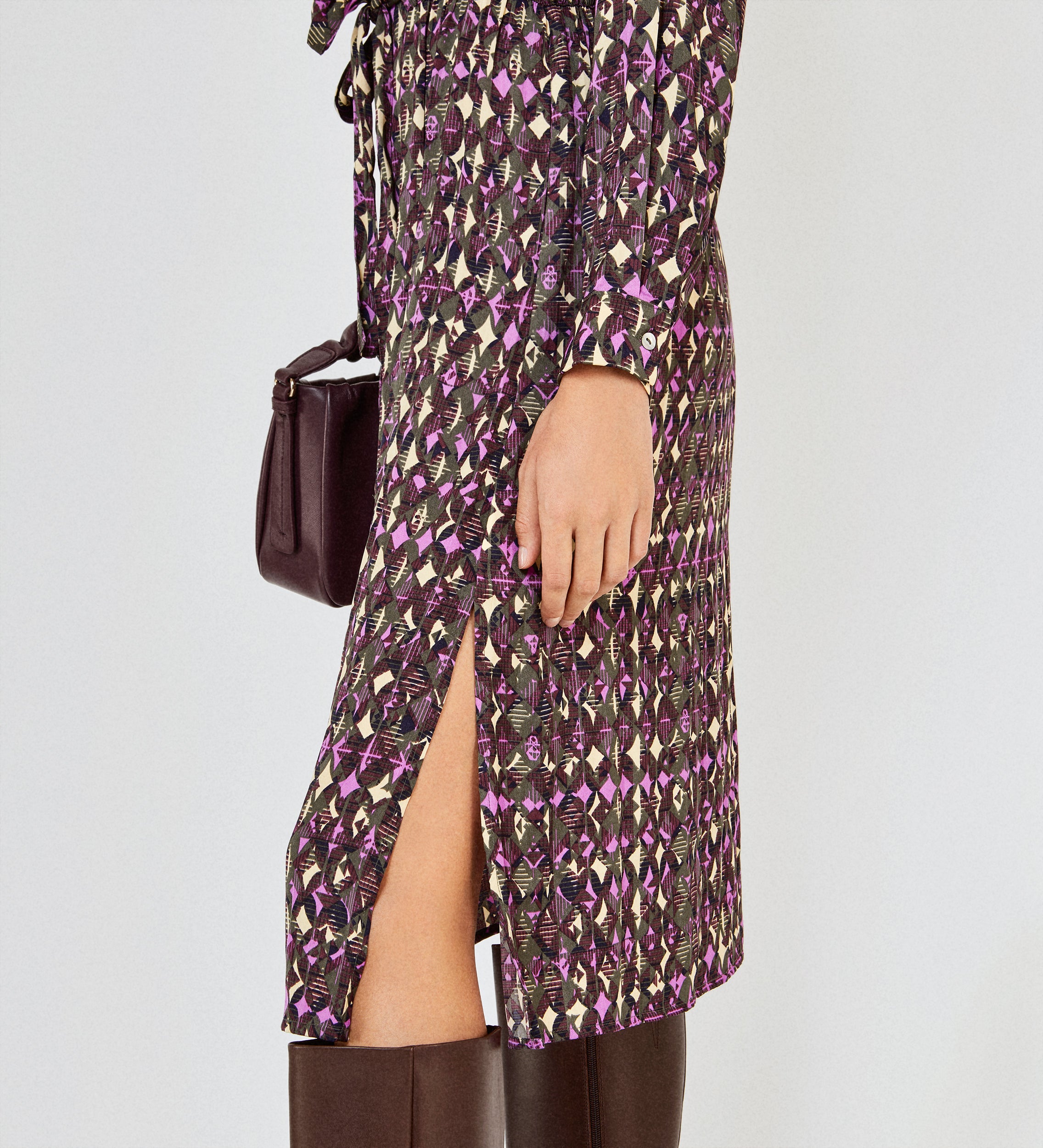 Vestido camisero estampado
