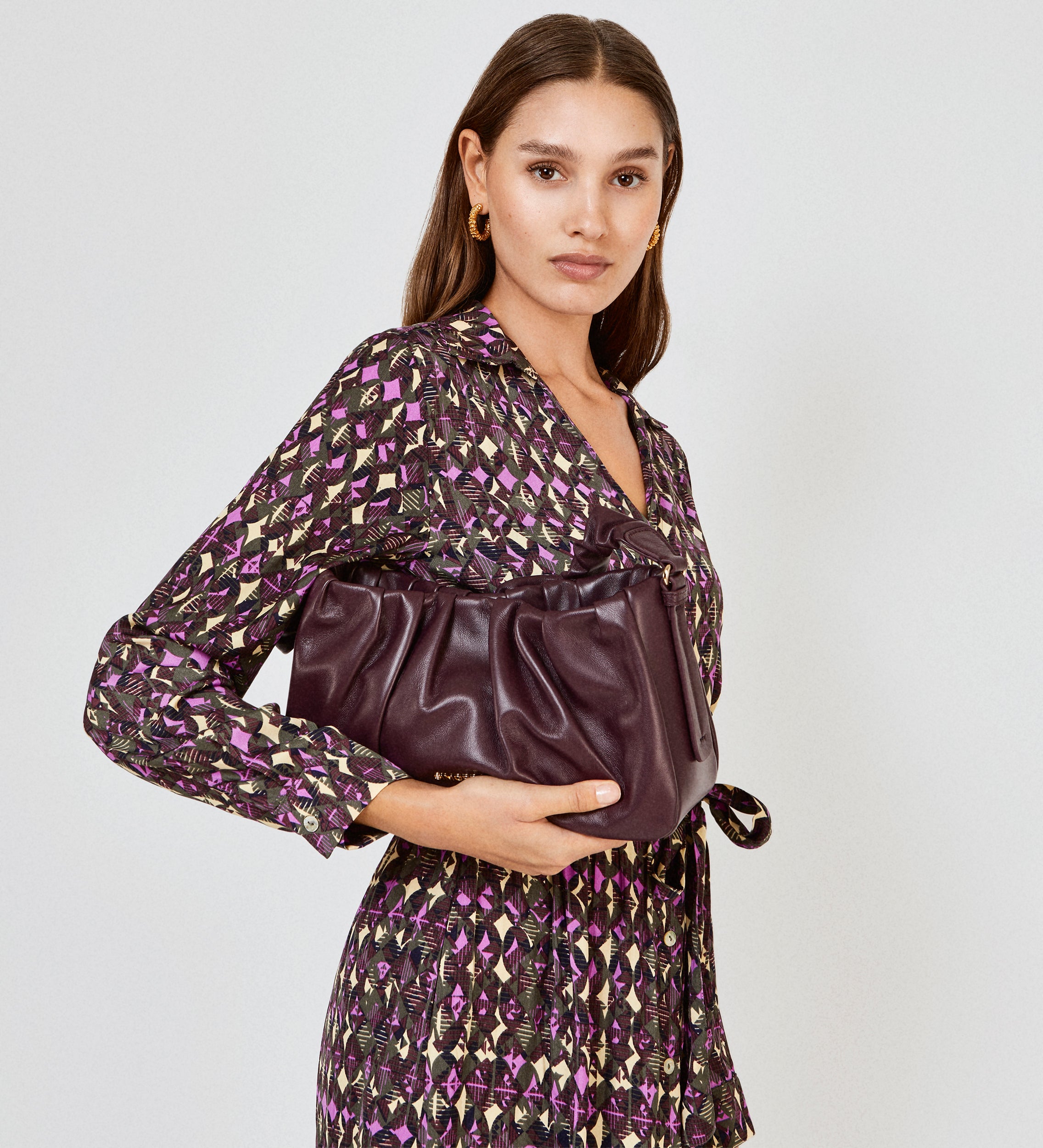 Vestido camisero estampado
