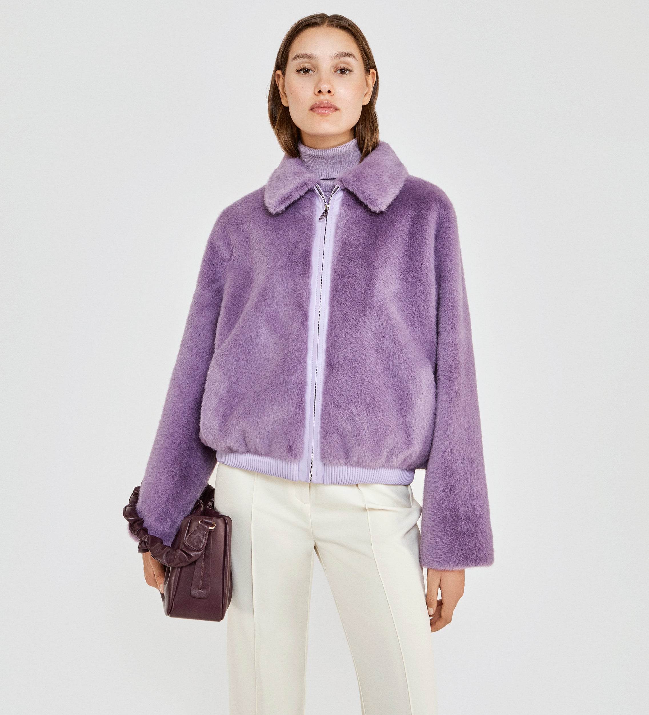 Chaqueta ecopelo tipo bomber