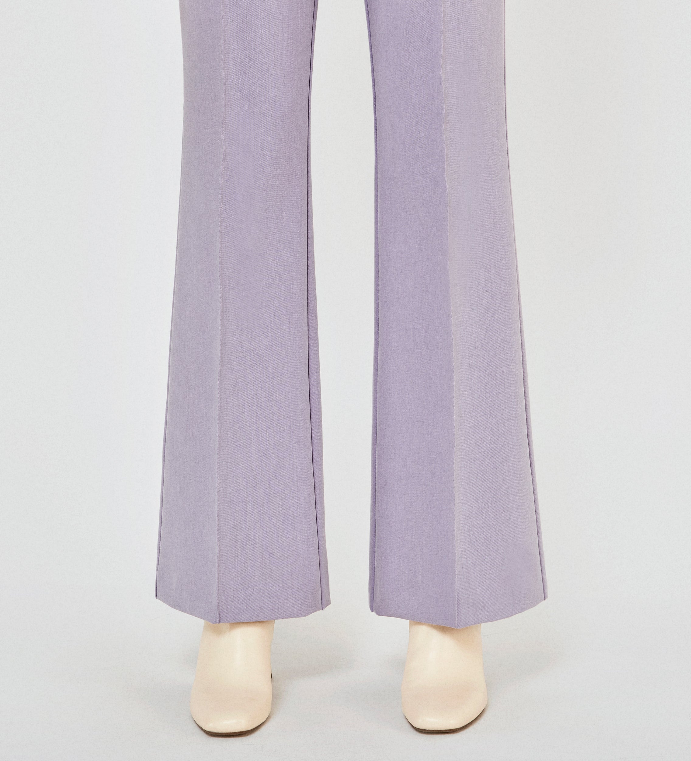 Flared crepe trousers