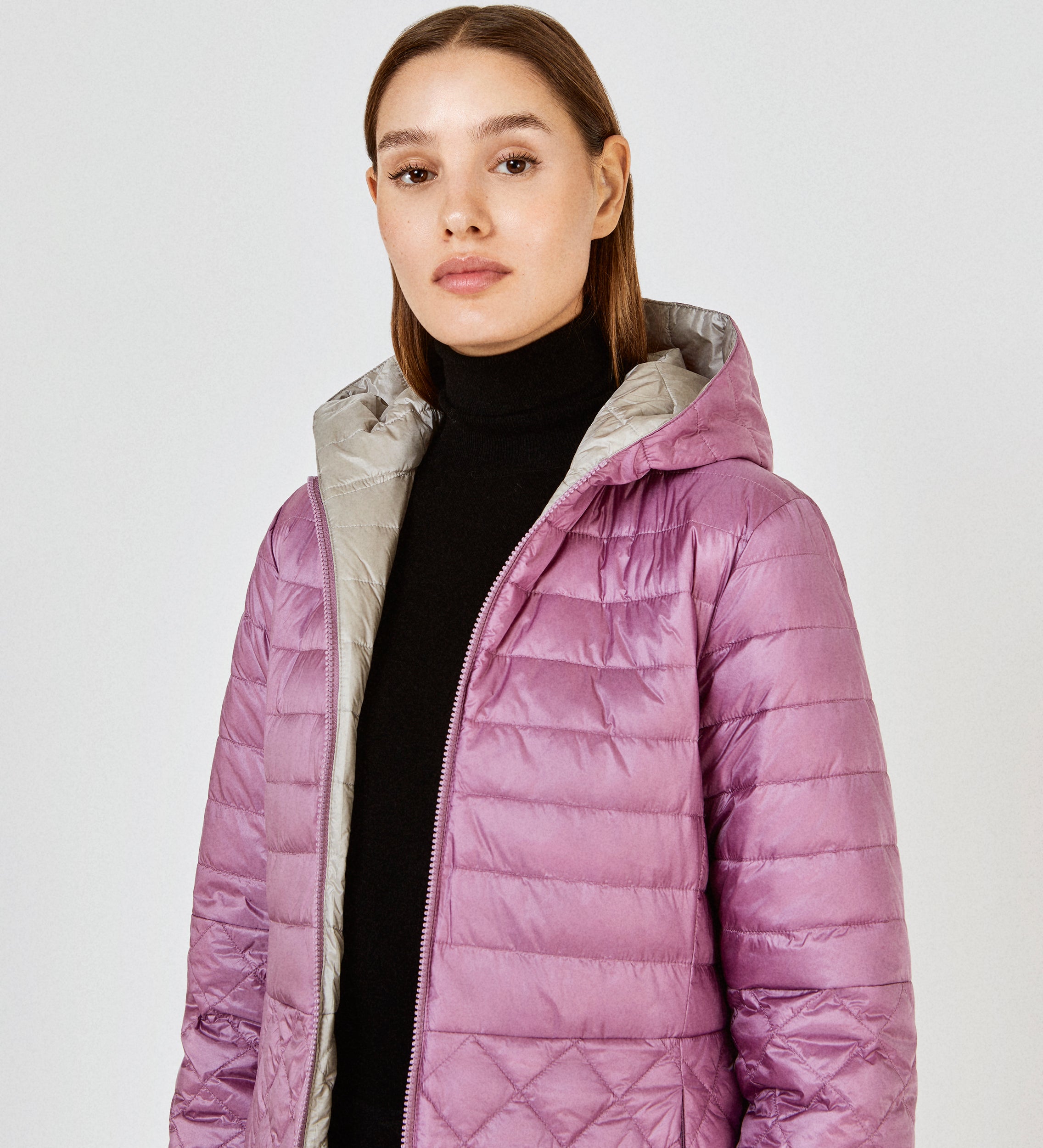 Parka larga capucha