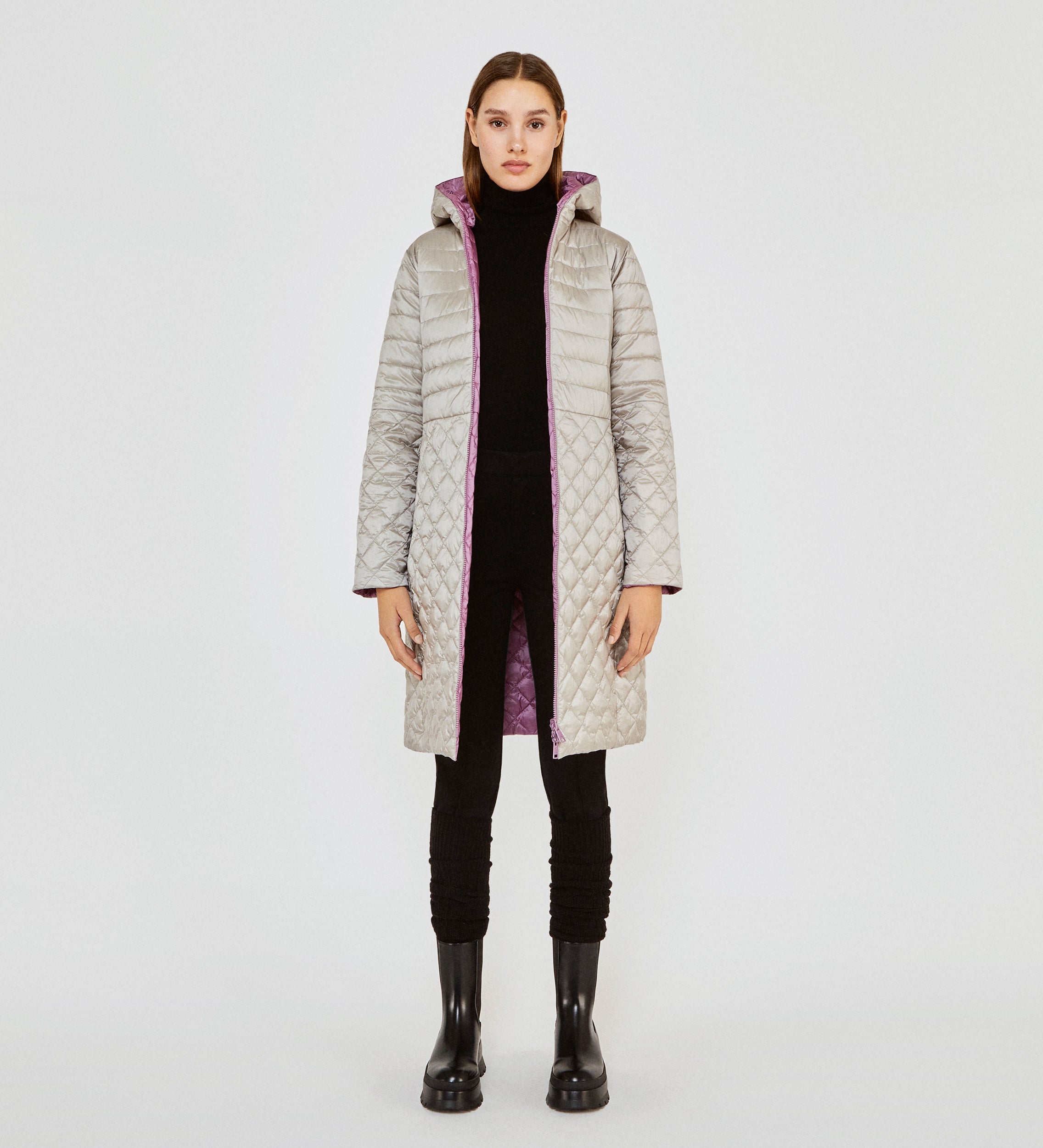 Parka larga capucha
