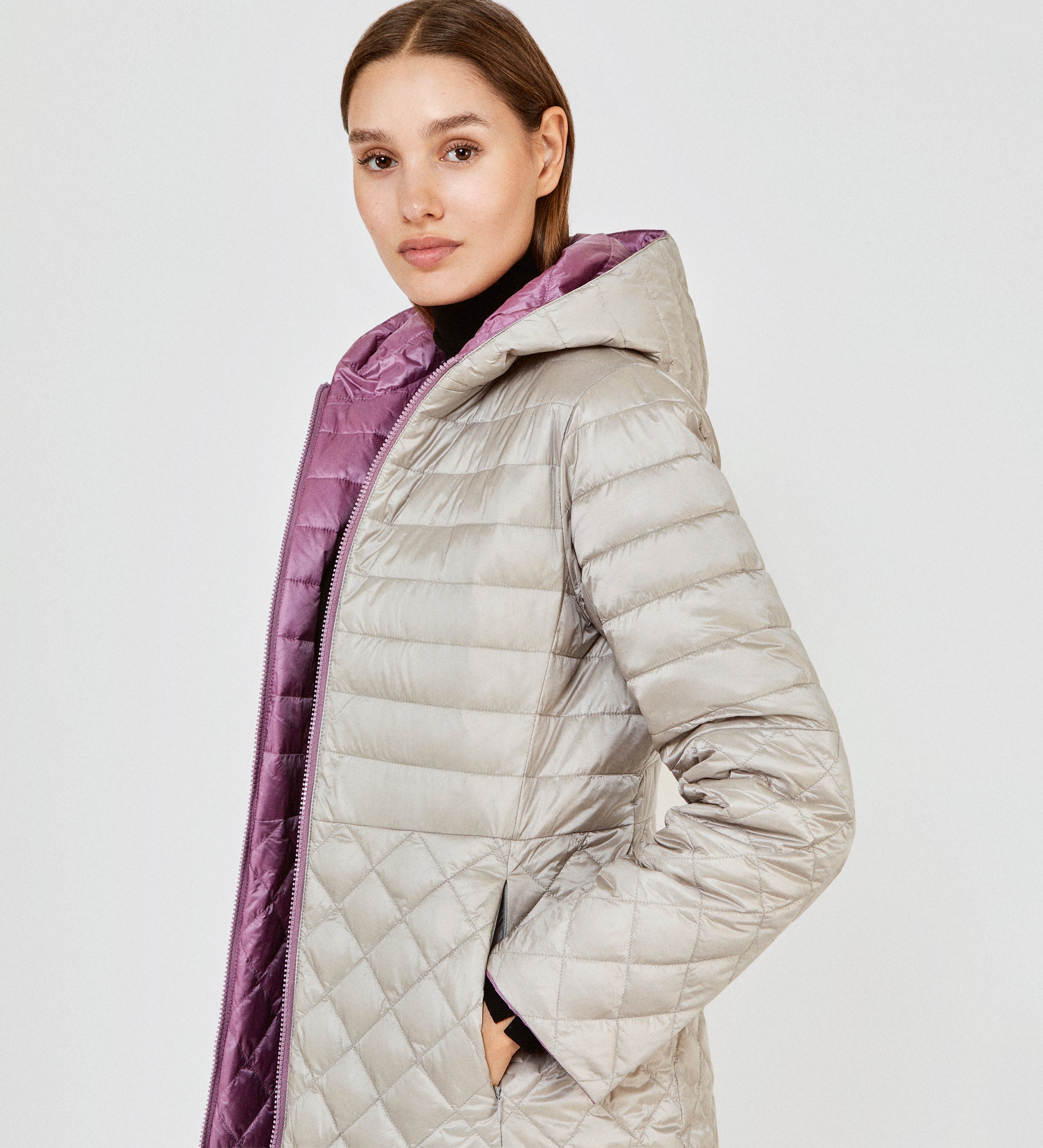 Parka larga capucha