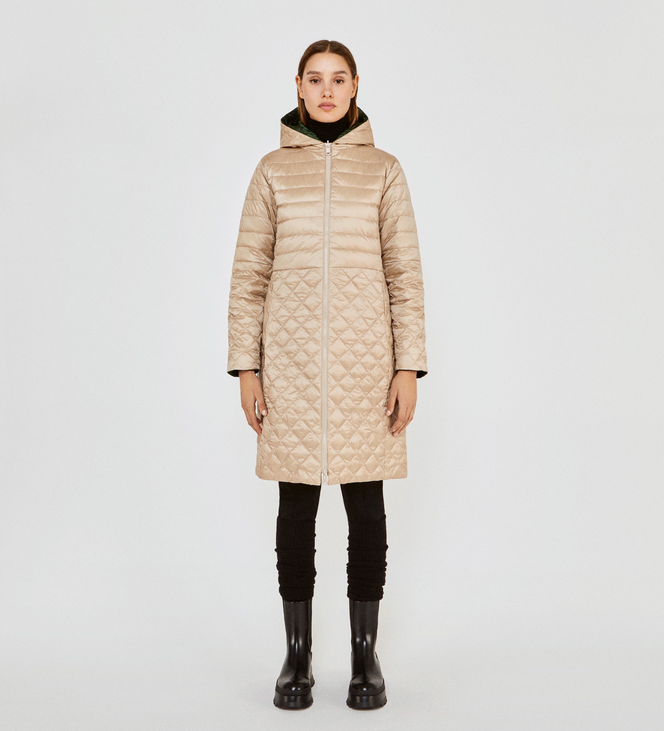 Long hooded parka