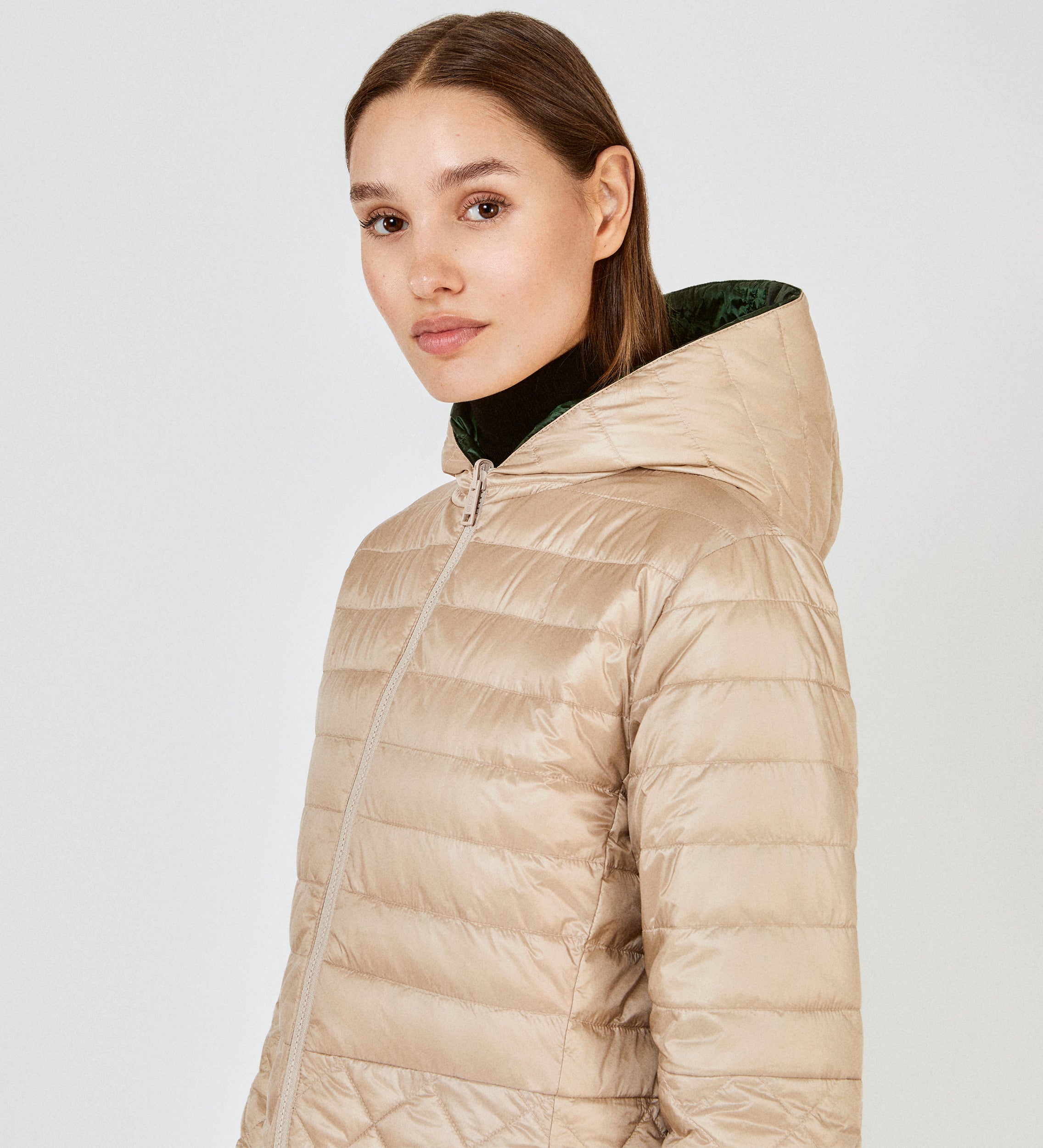 Long hooded parka