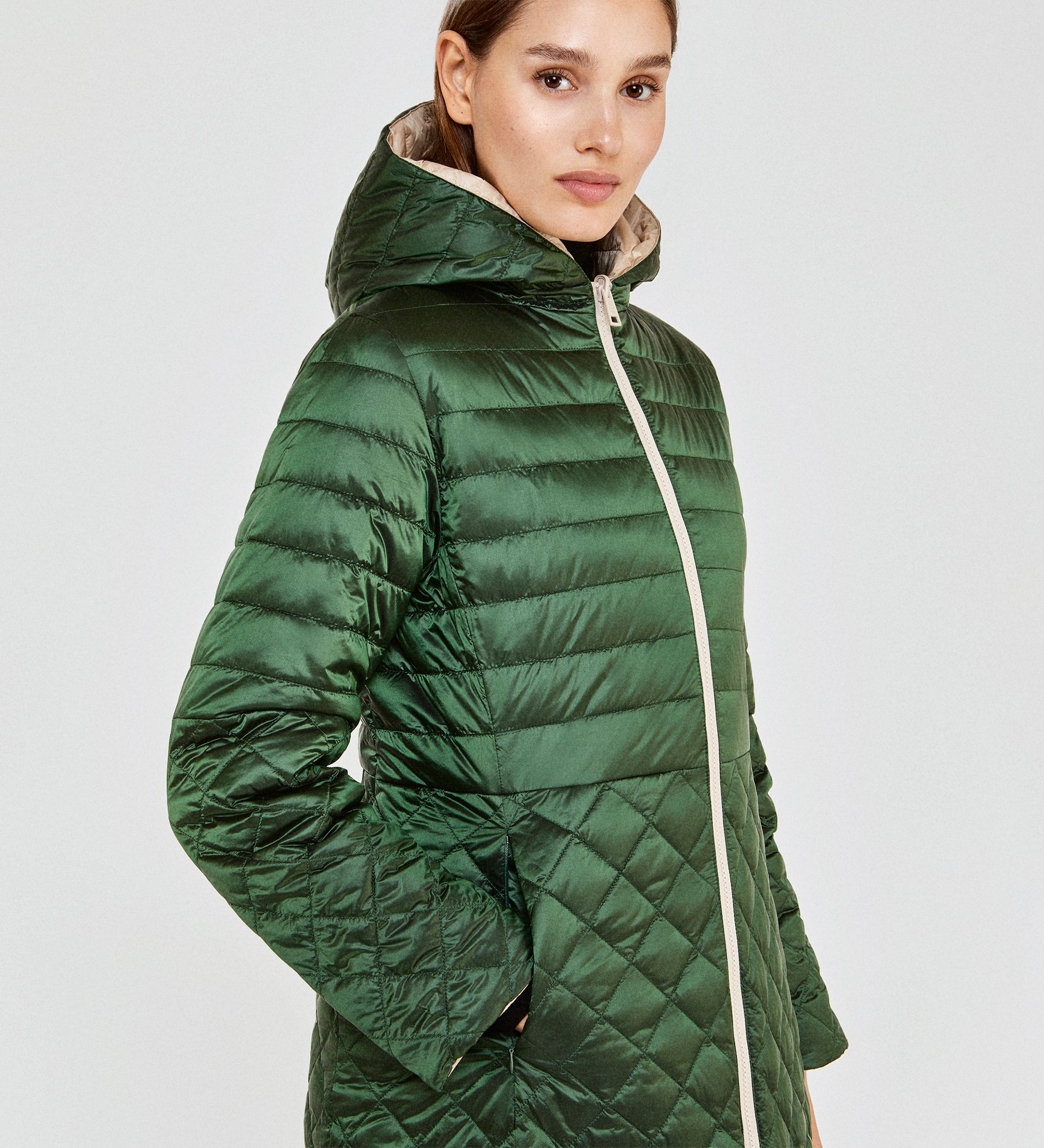 Long hooded parka