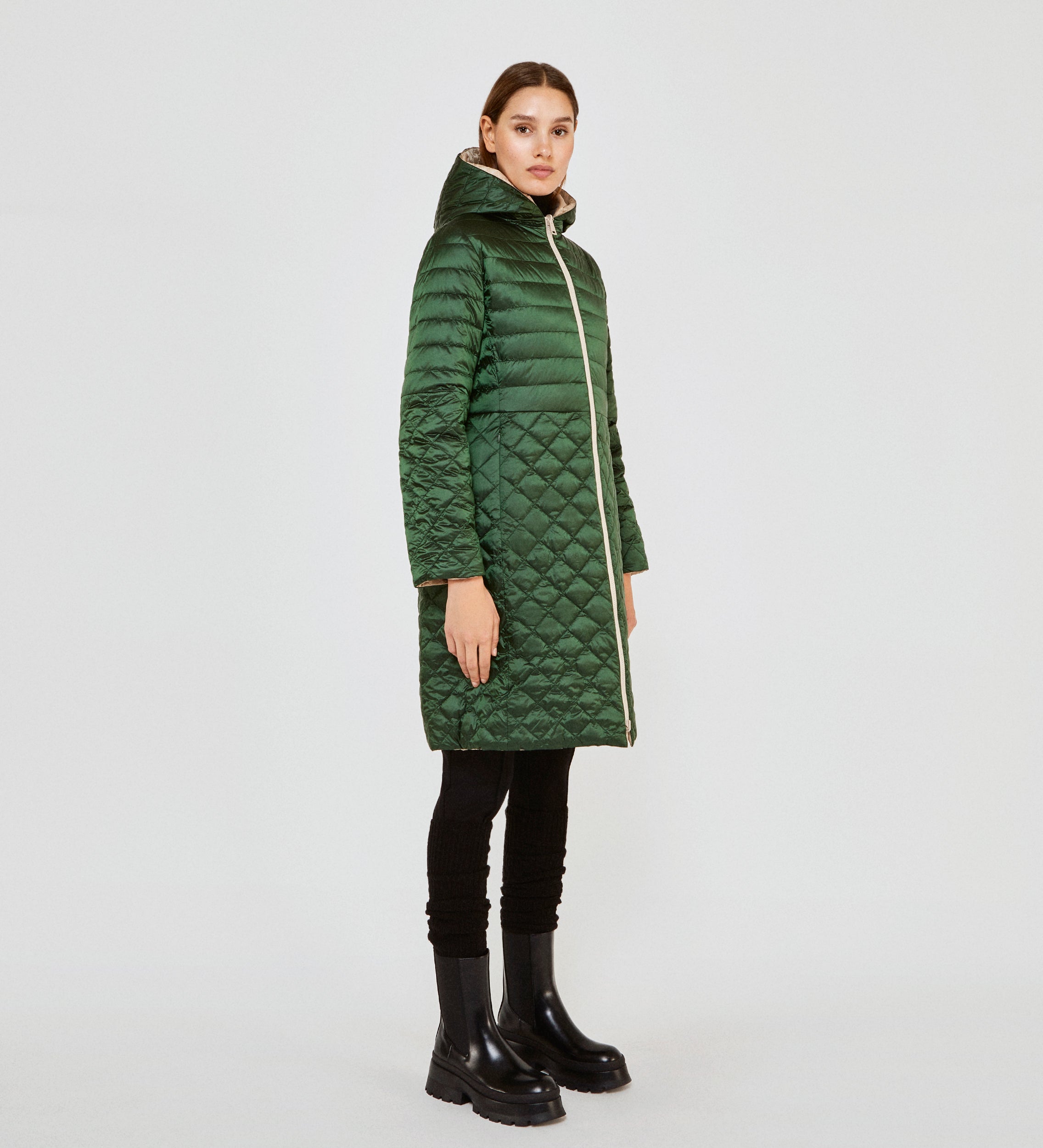 Long hooded parka