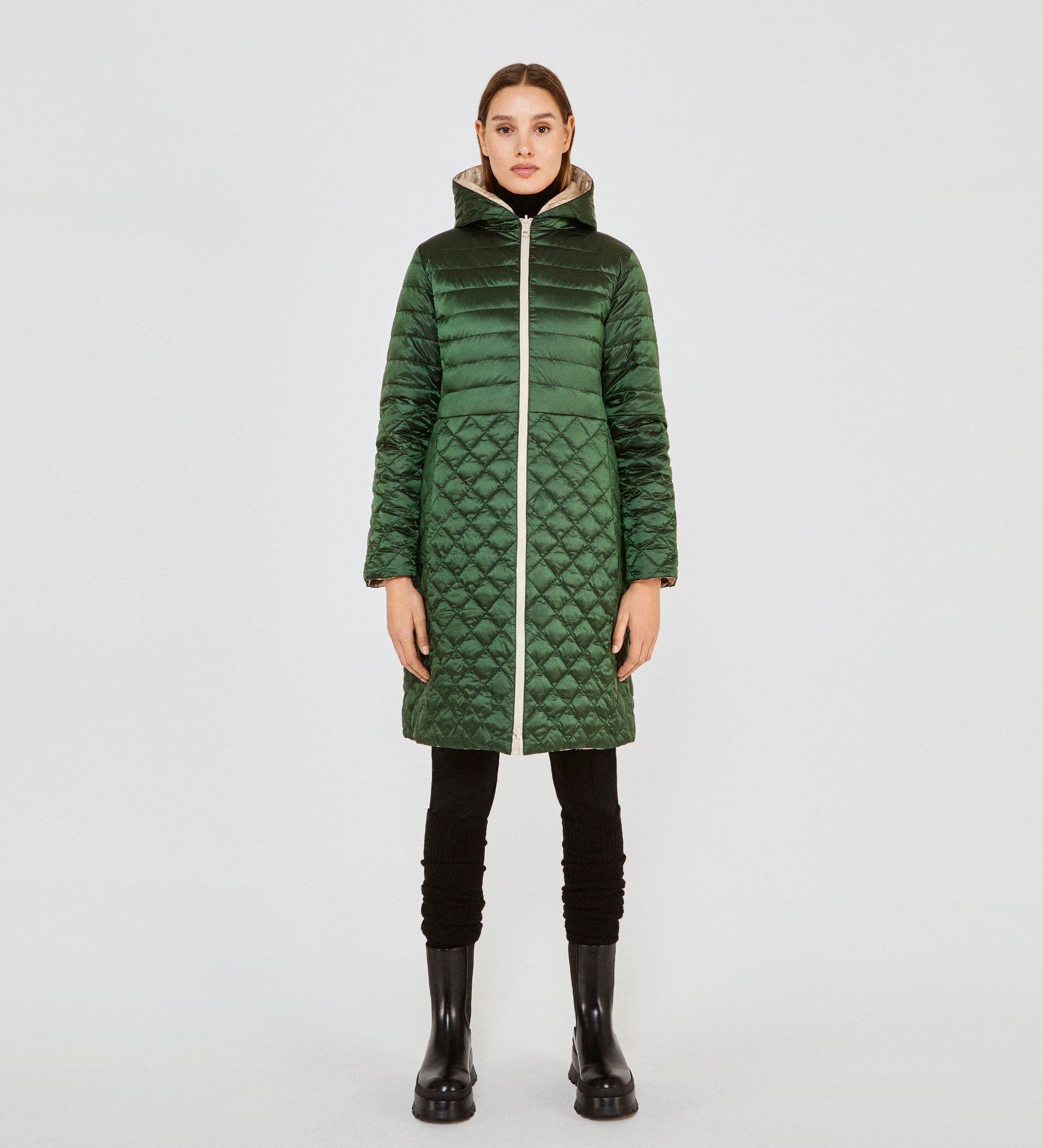Long hooded parka