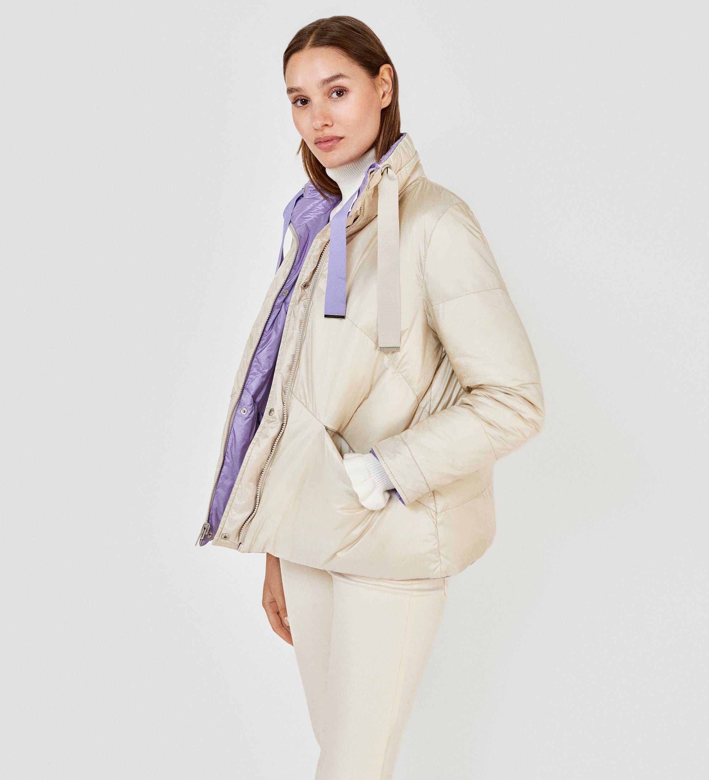 Parka corta reversible