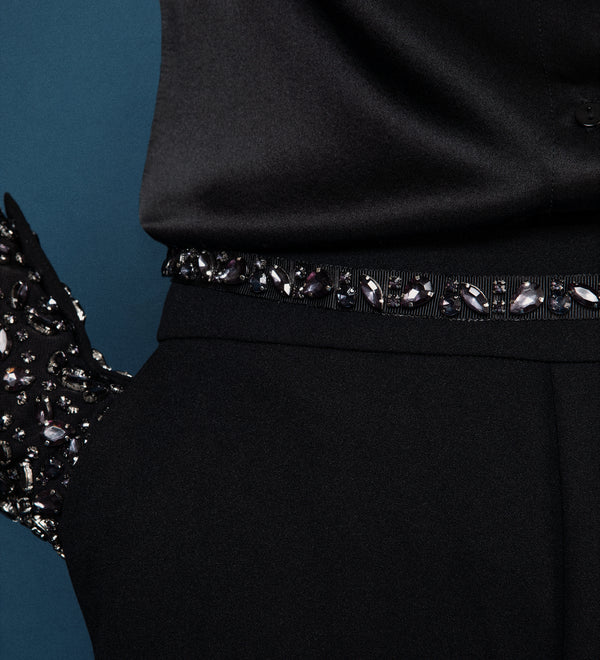 Ceinture en cristal brodée