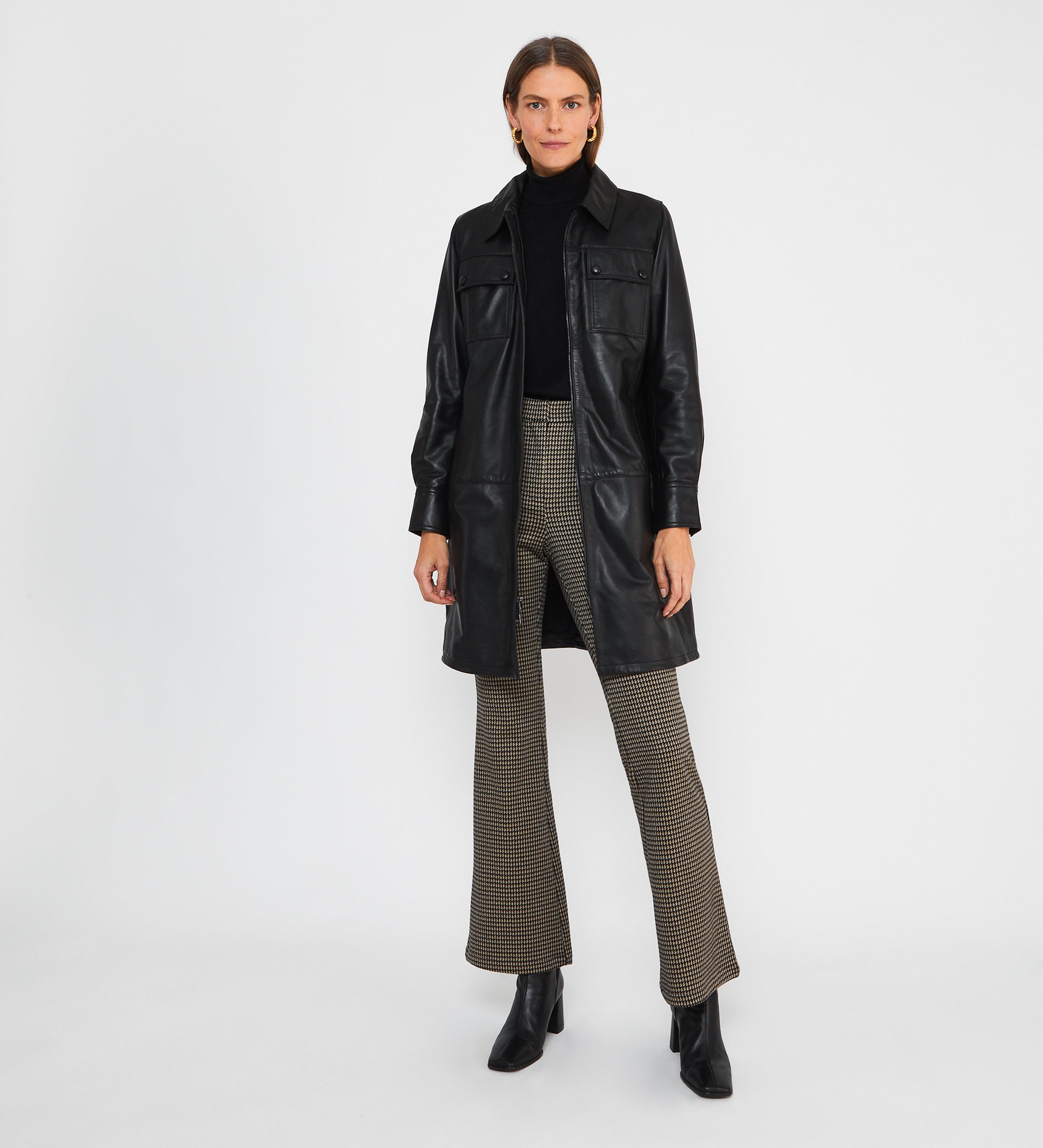 Levita napa cuello camisero