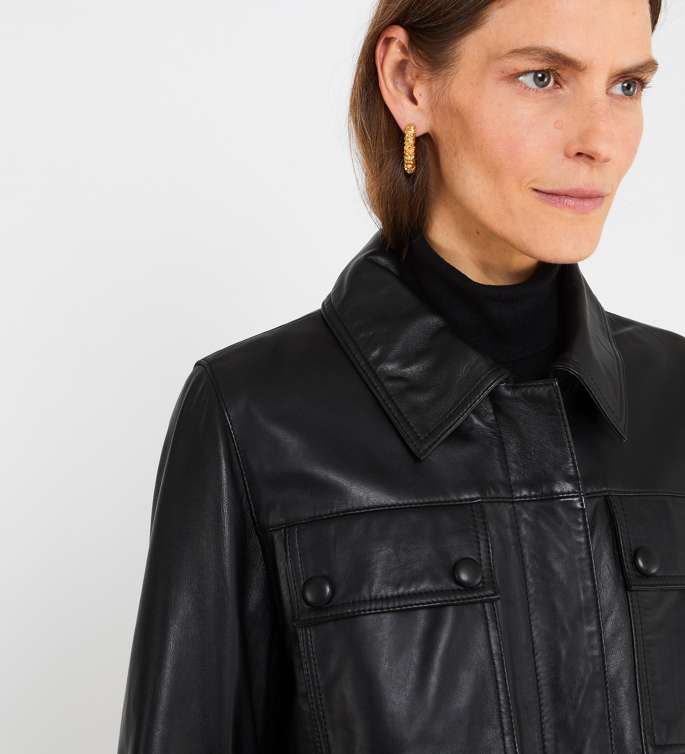 Levita napa cuello camisero